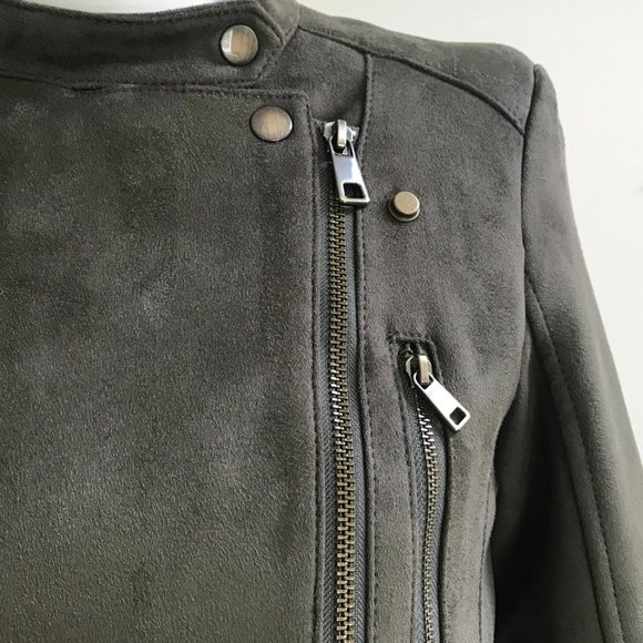 Vegan Suede Moto Jacket XS - NWT - Picture 1 of 10